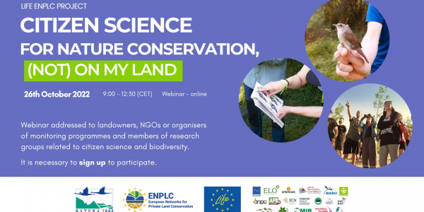 Sign up for the webinar “Citizen Science for nature conservation, (not) on my land”